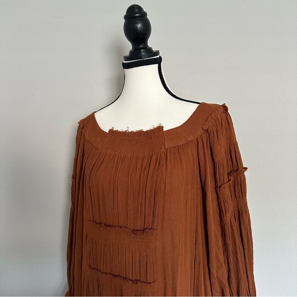 *FREE PEOPLE* Rust See Ya There Mini Dress - Picture 4 of 9